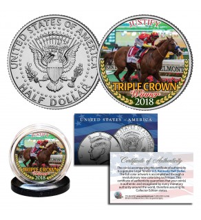 JUSTIFY 2018 TRIPLE CROWN WINNER Thoroughbred Racehorse JFK Half Dollar U.S. Coin (Complete Your Set)