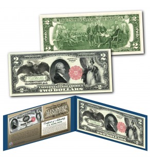 1880 Series $20 ALEXANDER HAMILTON Hybrid Commemorative designed on modern Genuine $2 U.S. Bill Black Eagle