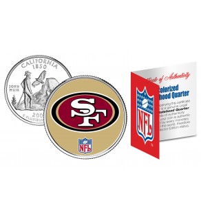 SAN FRANCISCO 49'ers NFL California US Statehood Quarter Colorized Coin  - Officially Licensed