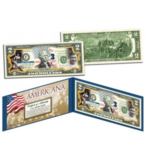 BABE RUTH "The Bambino" - Americana - Genuine Legal Tender Colorized U.S. $2 Bill - Officially Licensed