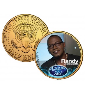 RANDY JACKSON American Idol 2009 JFK Kennedy Half Dollar 24K Gold Plated U.S. Coin