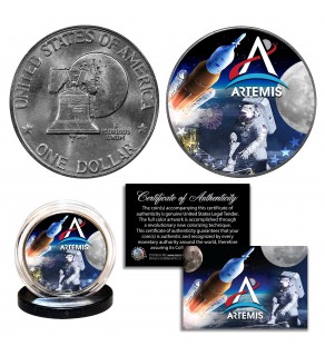 ARTEMIS Missions NASA Space Program Moon Genuine 1976 U.S. Bicentennial IKE Eisenhower Dollar Coin
