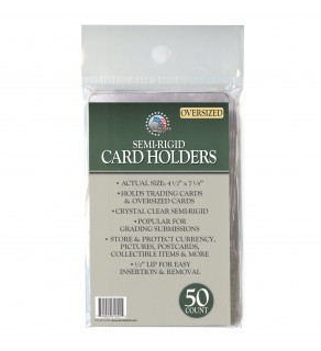Semi-Rigid Card Holders OVERSIZED (4 1/2 x 7 1/8) #4 Protect, Save
