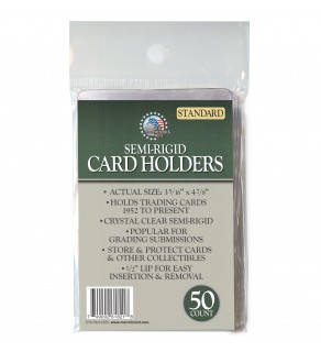 Semi-Rigid Card Holders STANDARD Size (3 5/16 x 4 7/8) #1 Protect, Save