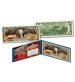 RINGLING BROTHERS AND BARNUM & BAILEY CIRCUS " The Greatest Show on Earth " Famous Elephants Genuine Legal Tender U.S. $2 Bill