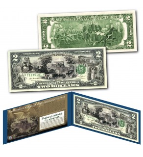 CONFEDERATE RAILROADS Currency of The American Civil War Genuine Legal Tender on New $2 U.S. Bill