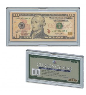 10-DELUXE CURRENCY SLAB Case Modern Banknote Money Holders for Banknotes Money US Dollar Bills - Long Term Storage QTY 10