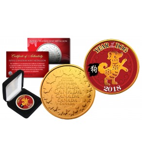 2018 Chinese New Year * YEAR OF THE DOG * Royal Canadian Mint Medallion Coin with DELUXE BOX