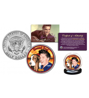 Elvis Presley * Hound Dog * Officially Licensed JFK Kennedy Half Dollar U.S. Coin with COA