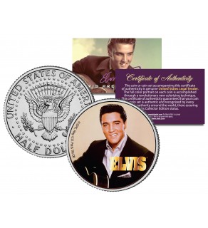 Elvis Presley " Black Blazer " JFK Kennedy Half Dollar U.S. Coin
