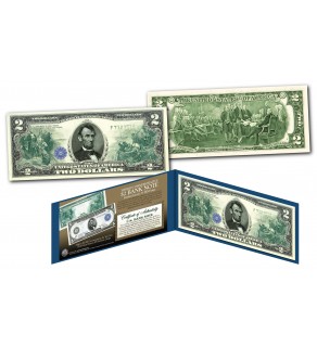 1914 Series $5 Abraham Lincoln Federal Reserve Note designed on a Modern $2 Bill