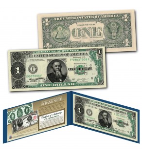 1891 Edwin STANTON Civil War Treasury One-Dollar Banknote designed on modern $1 bill