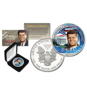 PRESIDENT JOHN F. KENNEDY JFK100 Centennial Celebration 2017 Official 1 oz PURE SILVER AMERICAN U.S. EAGLE 