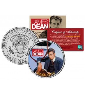 JAMES DEAN " Iconic Style " JFK Kennedy Half Dollar US Coin - Officially Licensed