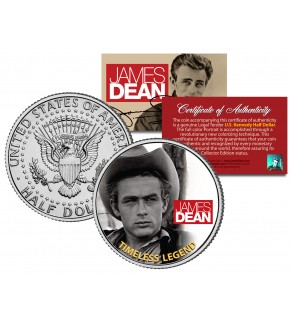 JAMES DEAN " Timeless Legend - Giant Movie " JFK Kennedy Half Dollar US Coin - Officially Licensed