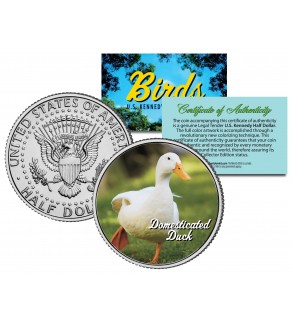 DOMESTICATED DUCK Collectible Birds JFK Kennedy Half Dollar Colorized US Coin