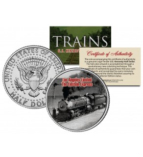 LA LIMITED EINSTEIN EXPRESS - Famous Trains - JFK Kennedy Half Dollar U.S. Colorized Coin