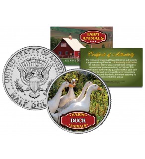 DUCK Collectible Farm Animals JFK Kennedy Half Dollar U.S. Colorized Coin