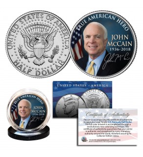 JOHN McCAIN Senator & American Hero 1936-2018 Official JFK Kennedy Half Dollar U.S. Coin