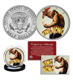 KING KONG 1933 Original Movie Poster Official JFK Kennedy Half Dollar U.S. Coin
