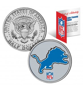 DETROIT LIONS NFL JFK Kennedy Half Dollar US Colorized Coin - Officially Licensed