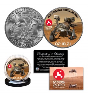MARS 2020 PERSEVERANCE ROVER LANDING NASA Space Program Official Legal Tender IKE Eisenhower Dollar U.S. Coin