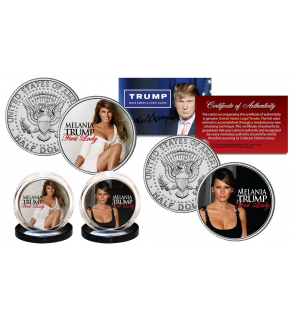 MELANIA TRUMP Republican Presidential First Lady 2016 Official JFK Half Dollar U.S. Legal Tender 2-Coin Set