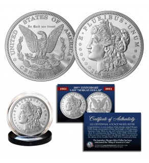 Commemorating the 100th Anniversary of the final MORGAN DOLLAR Silver Coin 1-Ounce 39mm Tribute Coin 1921-2021  