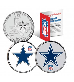 DALLAS COWBOYS - Retro & Team Logo - Texas Quarters 2-Coin U.S. Set - NFL Officially Licensed