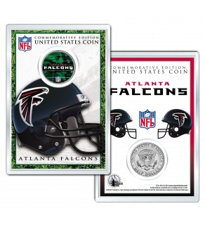 ATLANTA FALCONS Field NFL Colorized JFK Kennedy Half Dollar U.S. Coin w/4x6 Display