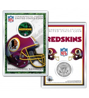 WASHINGTON REDSKINS Field NFL Colorized JFK Kennedy Half Dollar U.S. Coin w/4x6 Display