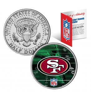 SAN FRANCISCO 49ERS Field JFK Kennedy Half Dollar US Colorized Coin - NFL Licensed