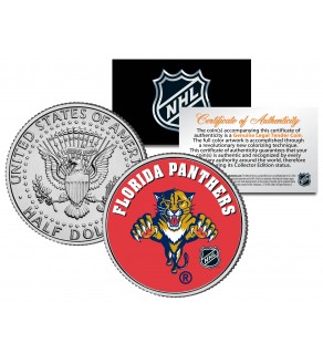 FLORIDA PANTHERS NHL Hockey JFK Kennedy Half Dollar U.S. Coin - Officially Licensed