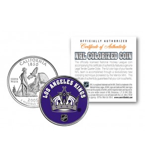 LOS ANGELES KINGS NHL Hockey California Statehood Quarter U.S. Colorized Coin - Officially Licensed
