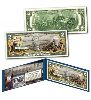 WWII D-DAY Normandy Invasion 75th ANNIVERSARY Operation Overlord $2 Bill U.S. Legal Tender 