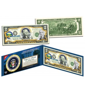WARREN G HARDING * 29th U.S. President * Colorized Presidential $2 Bill U.S. Genuine Legal Tender