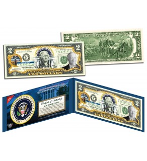 HERBERT HOOVER * 31st U.S. President * Colorized Presidential $2 Bill U.S. Genuine Legal Tender