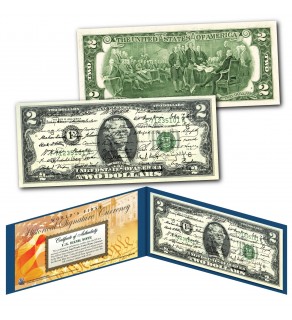 ALL 46 U.S. PRESIDENT SIGNATURES 2022 Genuine Legal Tender US $2 Bill - World's First - NEW