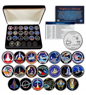 SPACE SHUTTLE PROGRAM MAJOR EVENTS NASA Florida Statehood Quarters 20-Coin Set with BOX