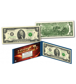 LUCKY MONEY 7's * SERIAL # 777 * Genuine Legal Tender U.S. Uncirculated Banknote $2 Bill - L Series