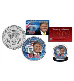 DONALD J. TRUMP 45th President of the United States Official JFK Kennedy Half Dollar U.S. Coin WHITE HOUSE