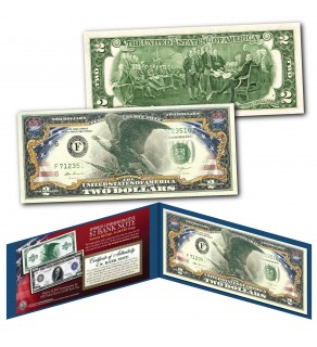 1918 Series Soaring Landing American Bald Eagle Hybrid Commemorative $1,000 Federal Reserve Note designed on modern Genuine $2 U.S. Bill