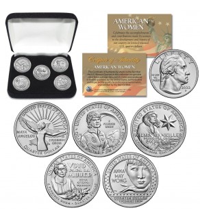 2022 American Women Quarters US Mint 5-Coin Full Set in Capsules with Display BOX (P-Mint)