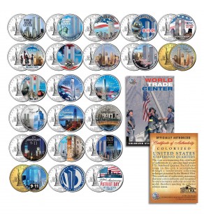 WORLD TRADE CENTER - Anniversary - Colorized NY Quarters US 22-Coin Set 9/11 WTC