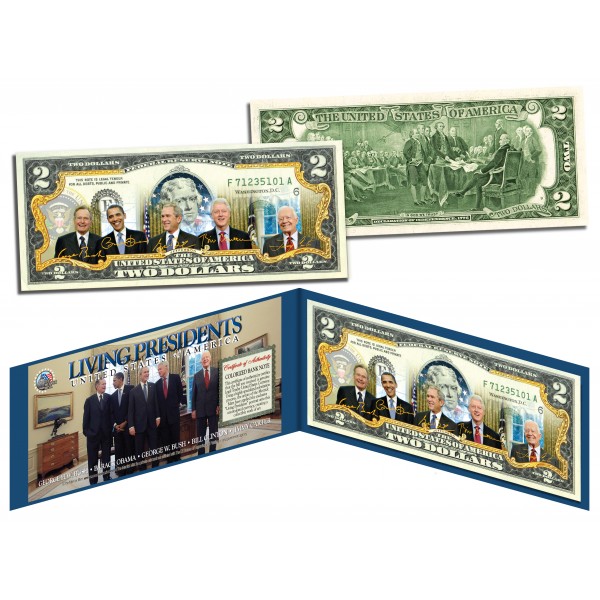 1993 President Bill Clinton $3 Dollar Bill - Slick Times Novelty Money - 2  Bills
