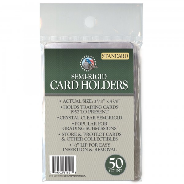 Card Saver 200 Cardboard Gold 1 Semi Rigid Card Holders PSA Submission Size