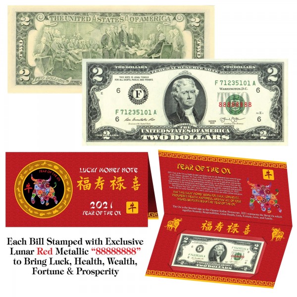 2021 Chinese Lunar New Year YEAR of the OX Red Metallic ...