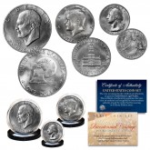 1976 Bicentennial Genuine U.S. Coin Set JFK Half Dollar / IKE Dollar / Quarter Dollar 3-Coin Collection 