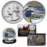2021 Washington Crossing the Delaware Quarter Genuine U.S. Coin - COLORIZED