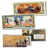 July 4th Independence Day *2-Sided* Offical Genuine Legal Tender $2 U.S. Bill 
